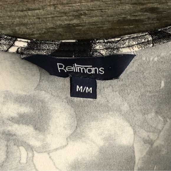 REITMANS Size Med Black/ White Dress - Picture 8 of 8